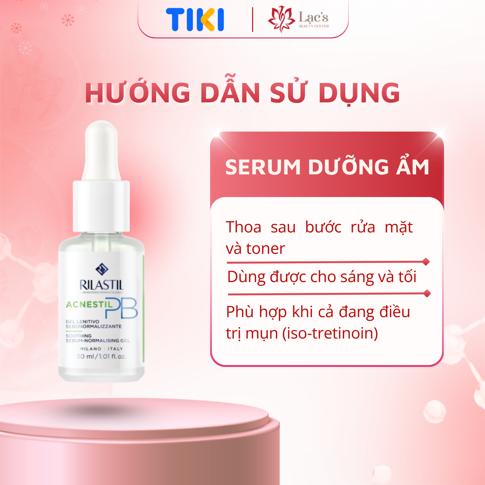 Serum dưỡng ẩm Rilastil Acnestil PB Soothing Sebum - Normalising Gel 30ml