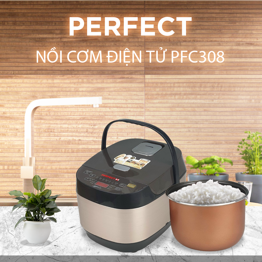 Nồi Cơm Điện Tử Perfect PF-C308 - Hàng Chính Hãng