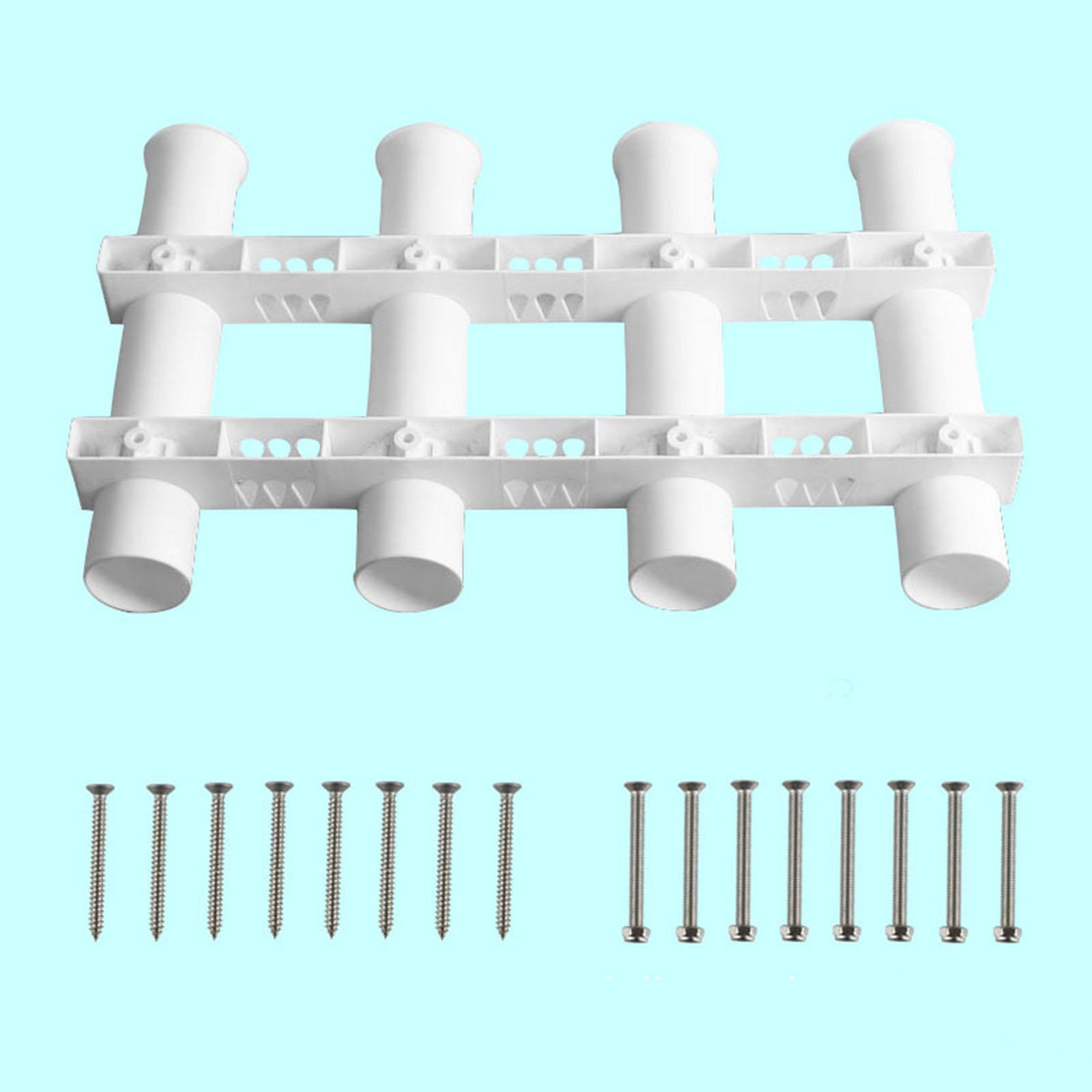 Fishing Rod Holder 4 Pole Bracket Tube for Boat Marine Side-Mount