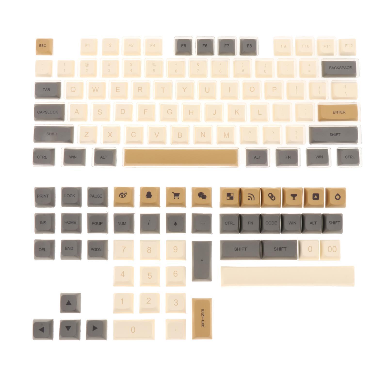 125 Keys PBT  Xda  Waterproof Dustproof for Laptop Desktop