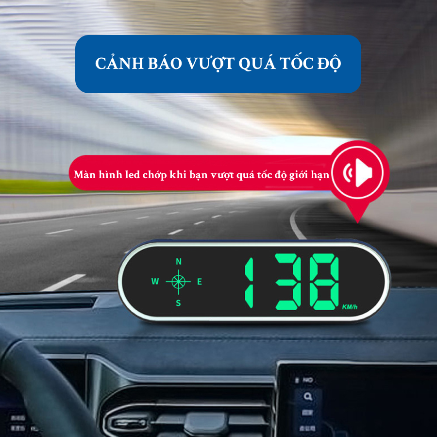 Bộ Hiển Thị Tốc Độ HUD G60 Sử Dụng GPS | Bộ Hiển Thị Tốc Độ Sử Dụng GPS, Đa Dạng Chức Năng, Dễ Dàng Sử Dụng Với Cổng USB