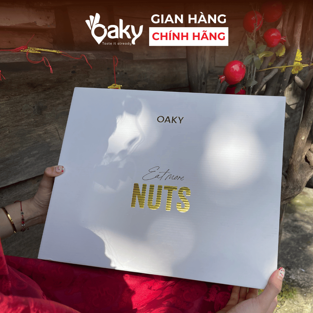 Hộp Quà Tết 2026 OAKY NUTS – Set Hạt Nhập Khẩu 100% – Tặng Lì Xì
