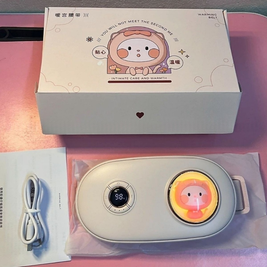Máy chườm nóng hỗ trợ giảm đau bụng kinh có 3 mức nhiệt, Pin 2500MAH , sạc UBS, món quà ý nghĩa tặng người yêu Túi Chườm Nóng Giảm Đau Nhức Mỏi Bộ Đai Chườm Nóng Đau Bụng Lưng Dùng Điện (TẶNG TÔNG ĐƠ CẮT TÓC)