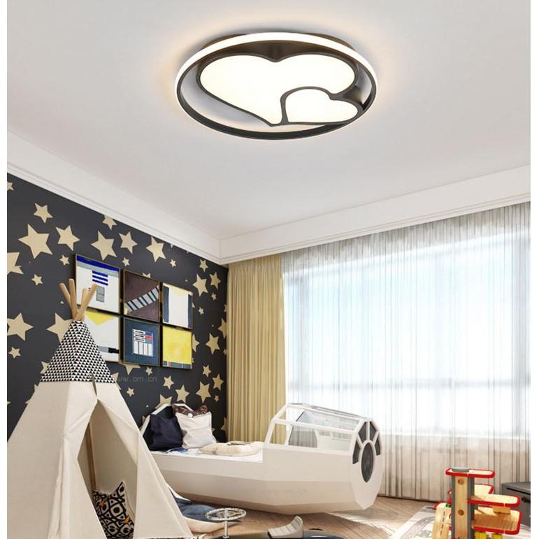 Đèn trần trang trí nội thất hiên đại với 3 chế độ ánh sáng - kèm điều khiển từ xa - .