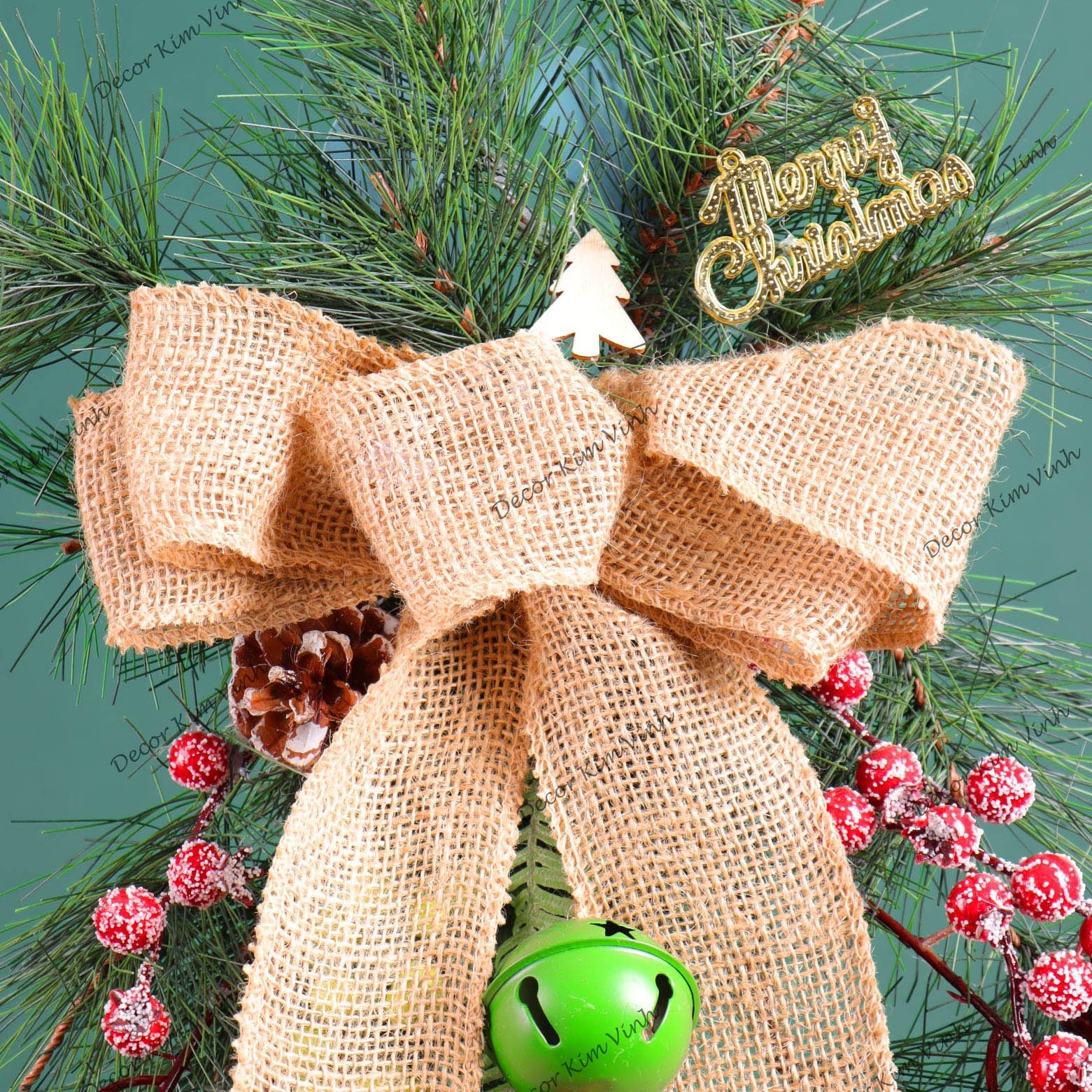 Dây Treo Chùm Thông CT10 Chùm Thông Lá Kim Trang Trí Noel Kèm đèn