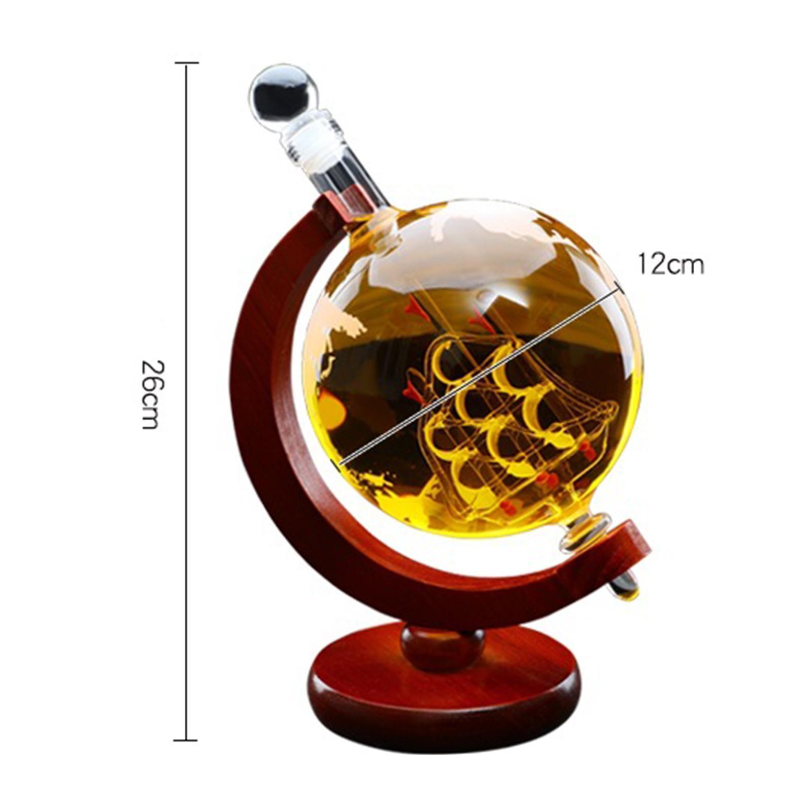 Handmade Globe Whiskeys Decanter for Household Holiday Gifts Bar Bartenderg