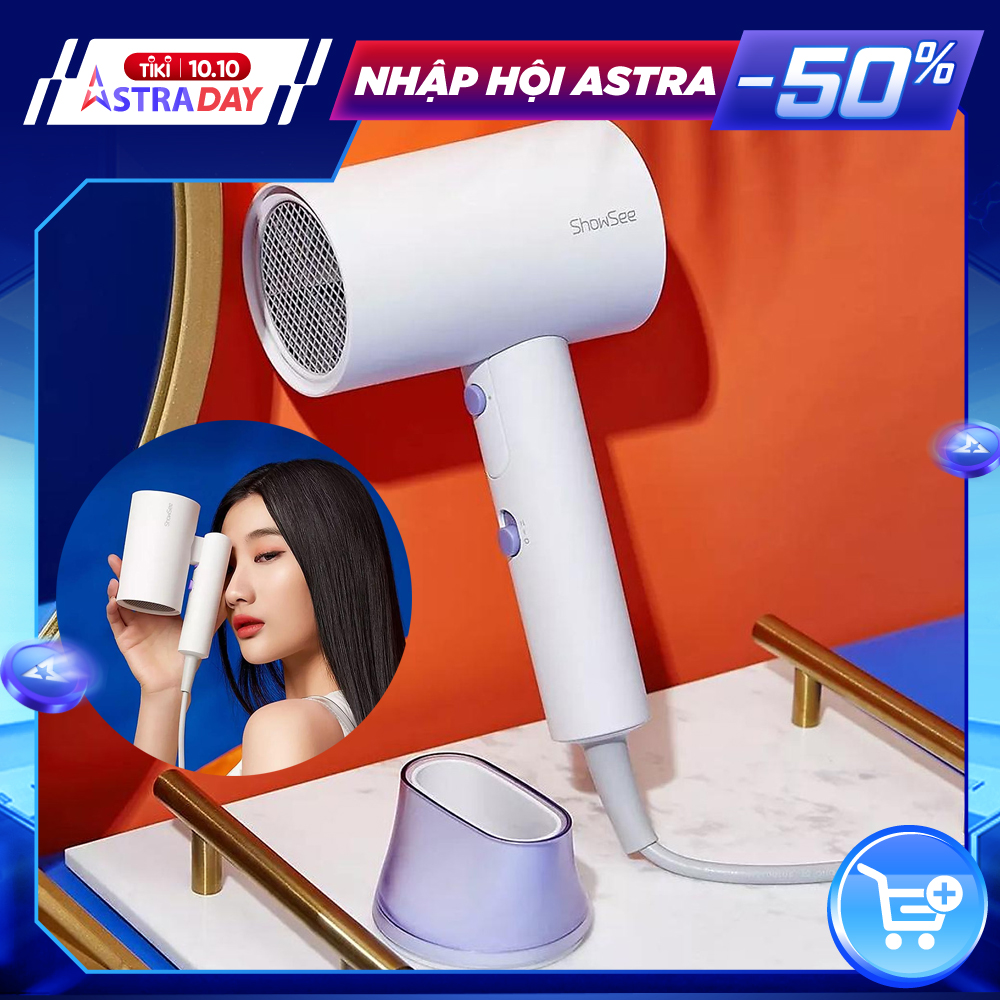 Máy sấy tóc Showsee A4-W ion âm chống khô tóc công suất lớn 1800W - Hàng chính hãng