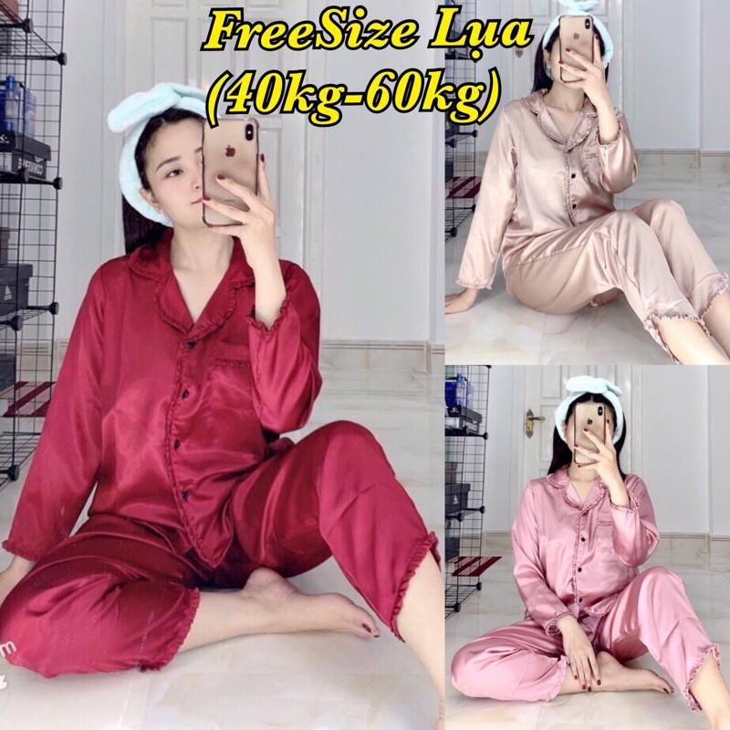 Đồ Bộ Pijama Lụa Bèo TDQD ( Freesize 40kg đến 60kg)