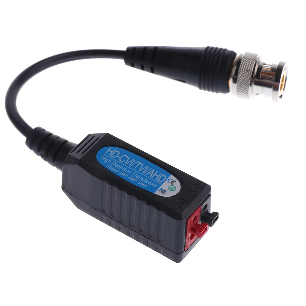 HD Video Balun,Mini Passive Transceivers Coax BNC Gold Plated Connector for Security/Surveillance Camera Systems