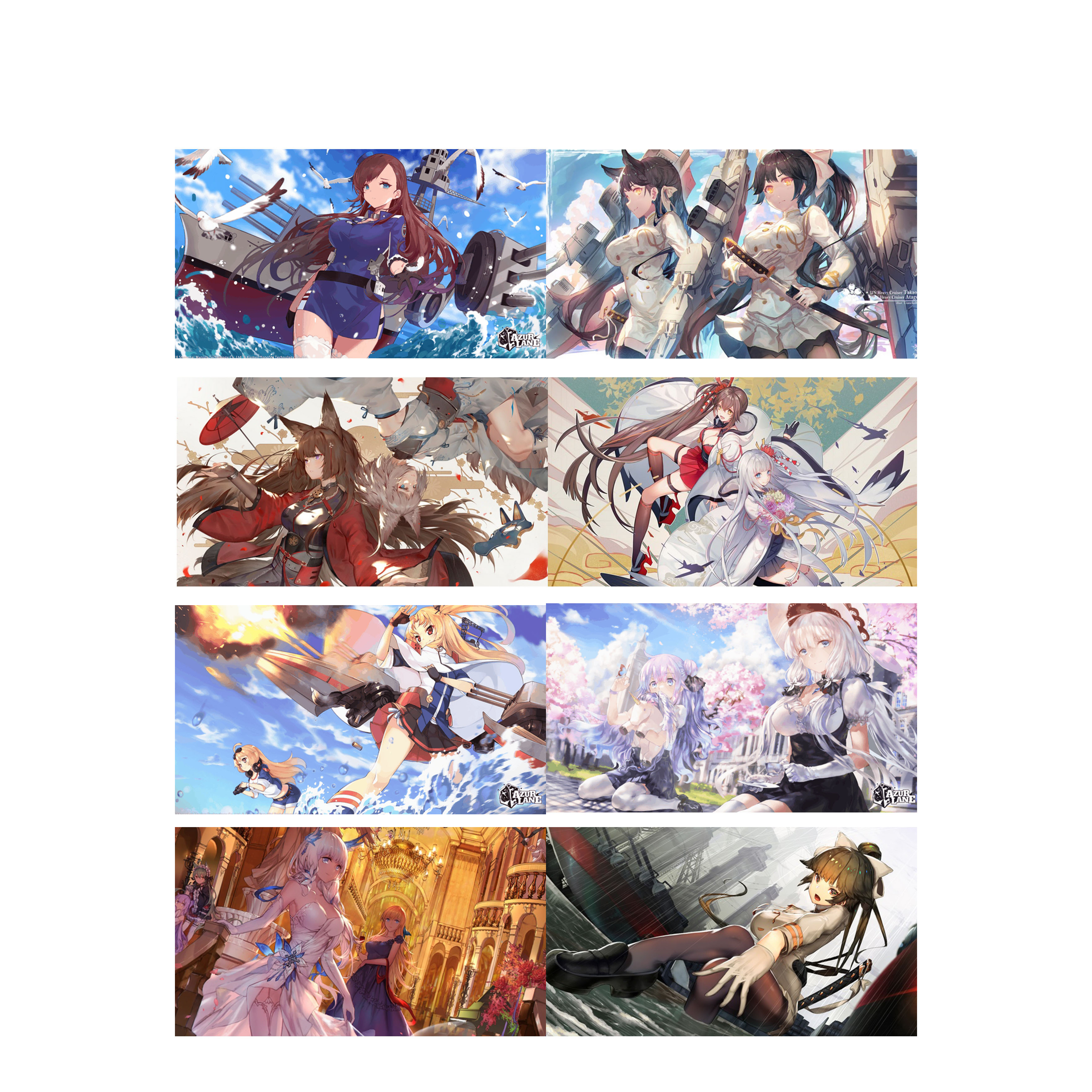 Poster 8 tấm A4 Azur Lane anime tranh treo album ảnh in hình đẹp (MẪU GIAO NGẪU NHIÊN)