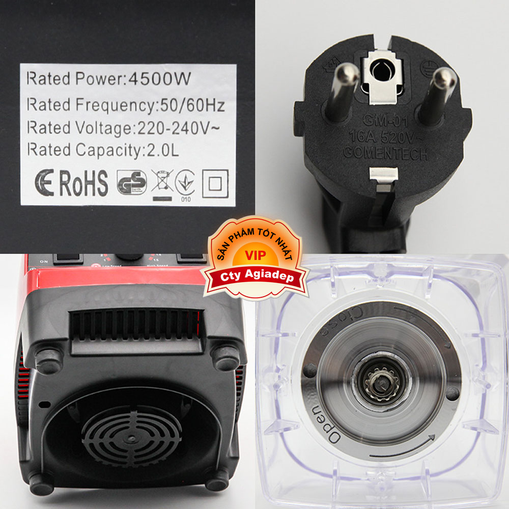 Máy Xay Công Nghiệp Máy xay sinh tố đa chức năng, thích hợp để dễ dàng làm rau, trái cây, sinh tố và sữa - Hàng chính hãng