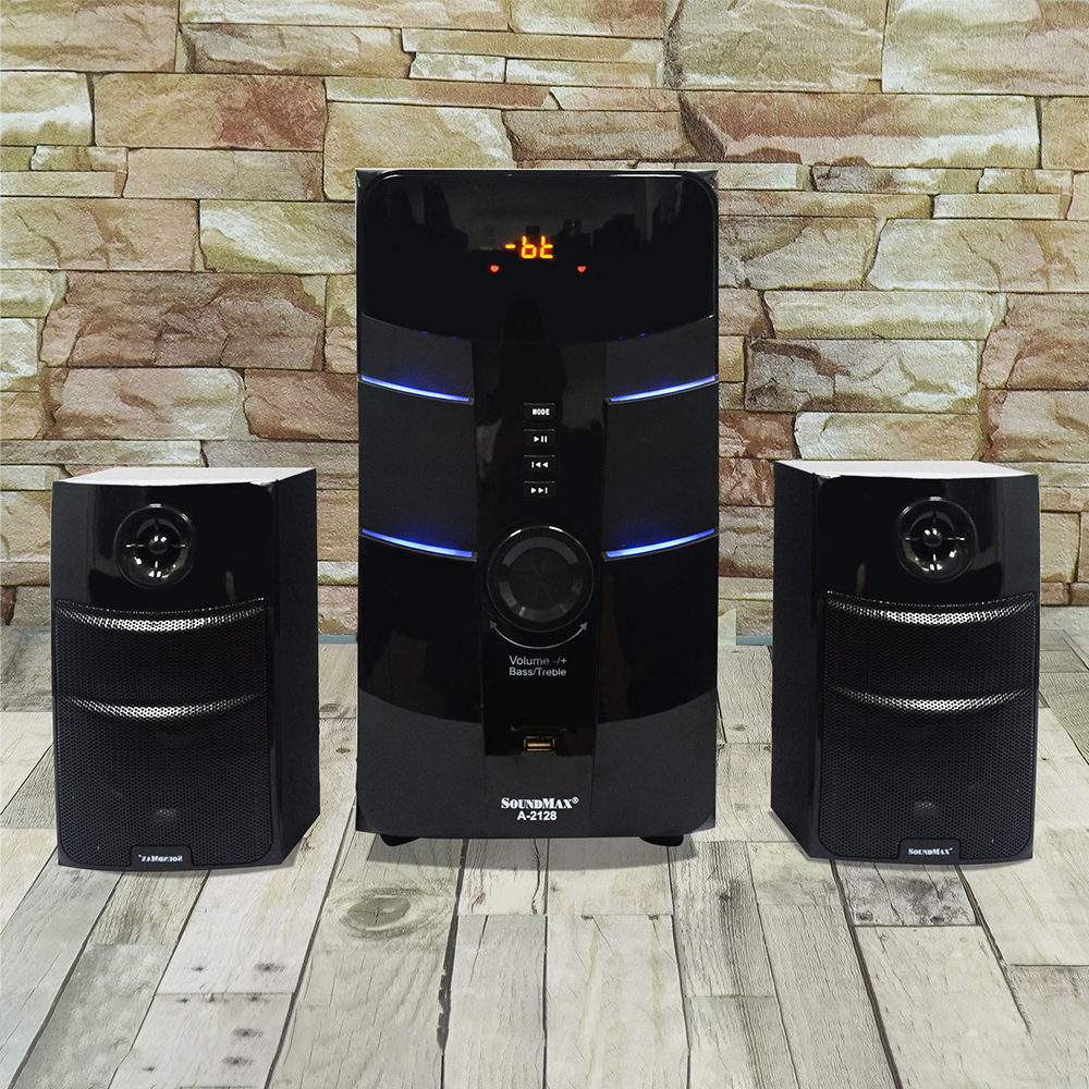 Loa vi tính 2.1 SoundMax A-2128 | Bluetooth Speaker SoundMaxA2128 |  Bluetooth 5.0, AUX, Optical, USB, Thẻ Nhớ SD 128GB | Loa Nghe Nhạc, Xem Phim, Chơi Game | Điều Khiển Từ Xa - Hàng Chính Hãng