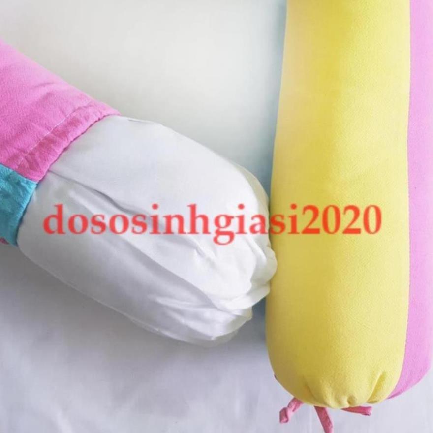 Bộ 2 Gối Ôm gòn phối 3 màu cotton cho bé 40cm
