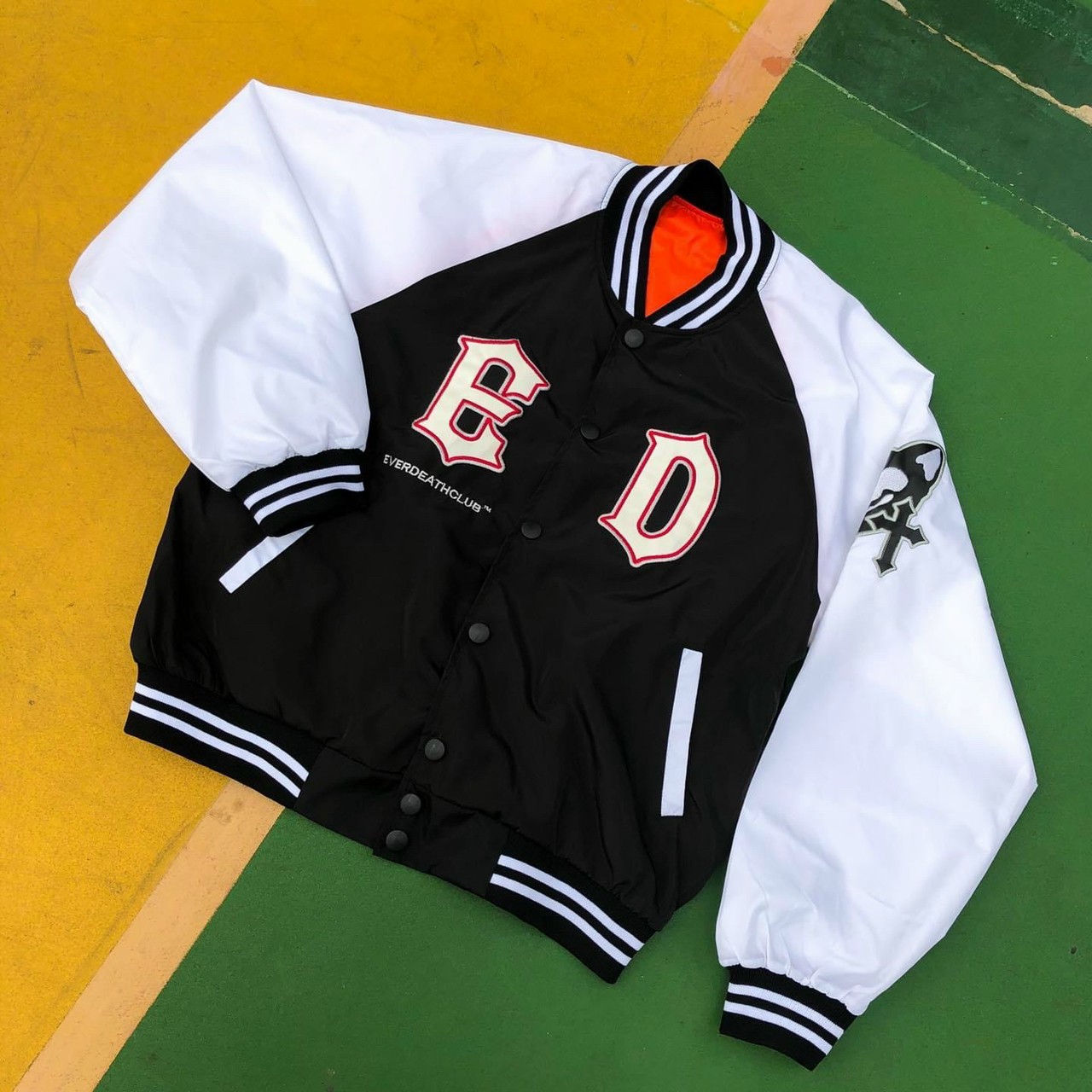 Áo khoác dù Death Baseball Jacket, áo khoác dù in chữ DBJ,  Áo khoác bomber jacket vải dù 2 lớp form ulzzang nam nữ phong cách  thời trang xuân thu sành điệu dành cho cặp đôi, Áo khoác dù bóng chàyEDC