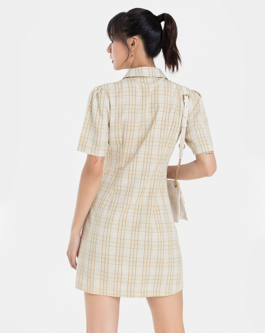 Đầm Ngắn Thời Trang JUNO Nút Trước JNDNG003