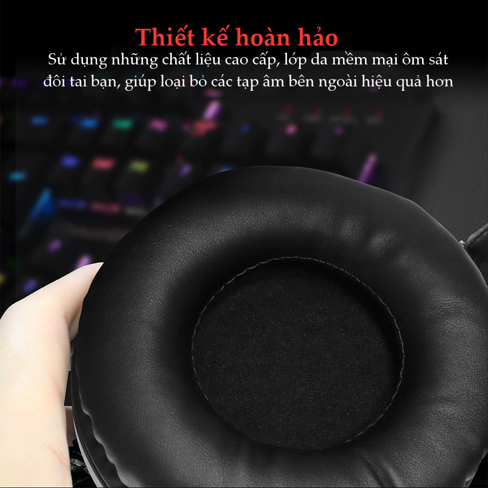 Tai nghe Gaming có dây âm thanh vòm 7.1 sound LED RGB Fantech HG15 - Hàng chính hãng