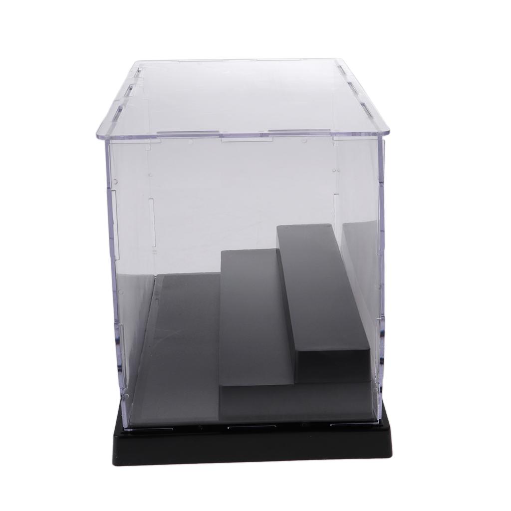 1X Mẫu Búp Bê Màn Hình Hộp Acrylic Chống Bụi Thể Hiện 3 Bước Cho Trang Sức