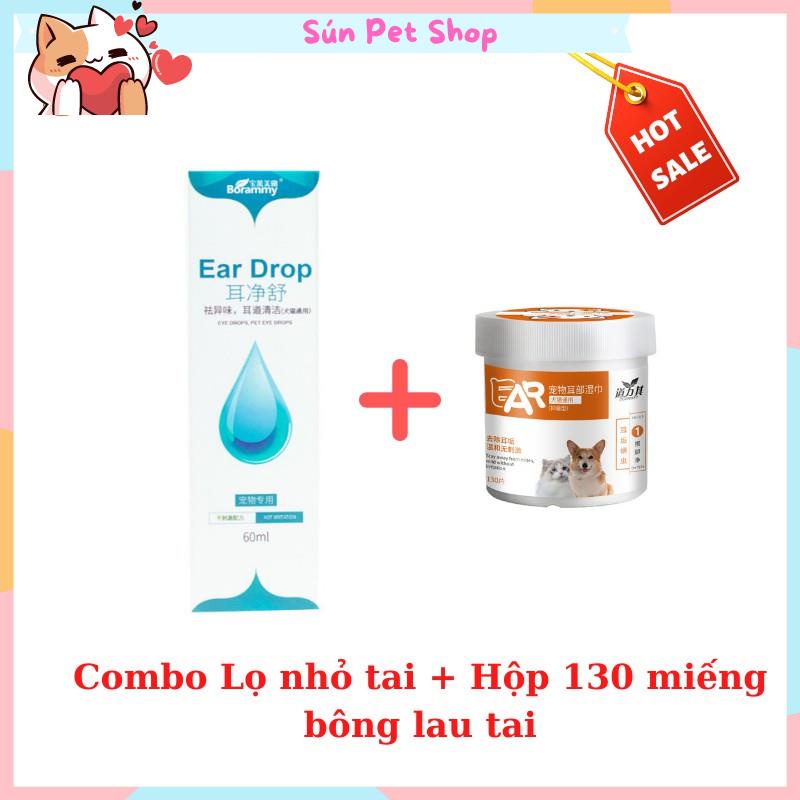 Lọ nhỏ tai cho chó mèo Borammy 60ml