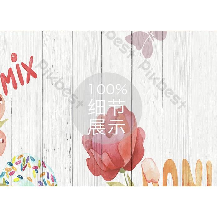 Tranh dán tường Tường bướm vui nhộn trang trí phòng em bé, tranh dán tường 3d hiện đại MS647598
