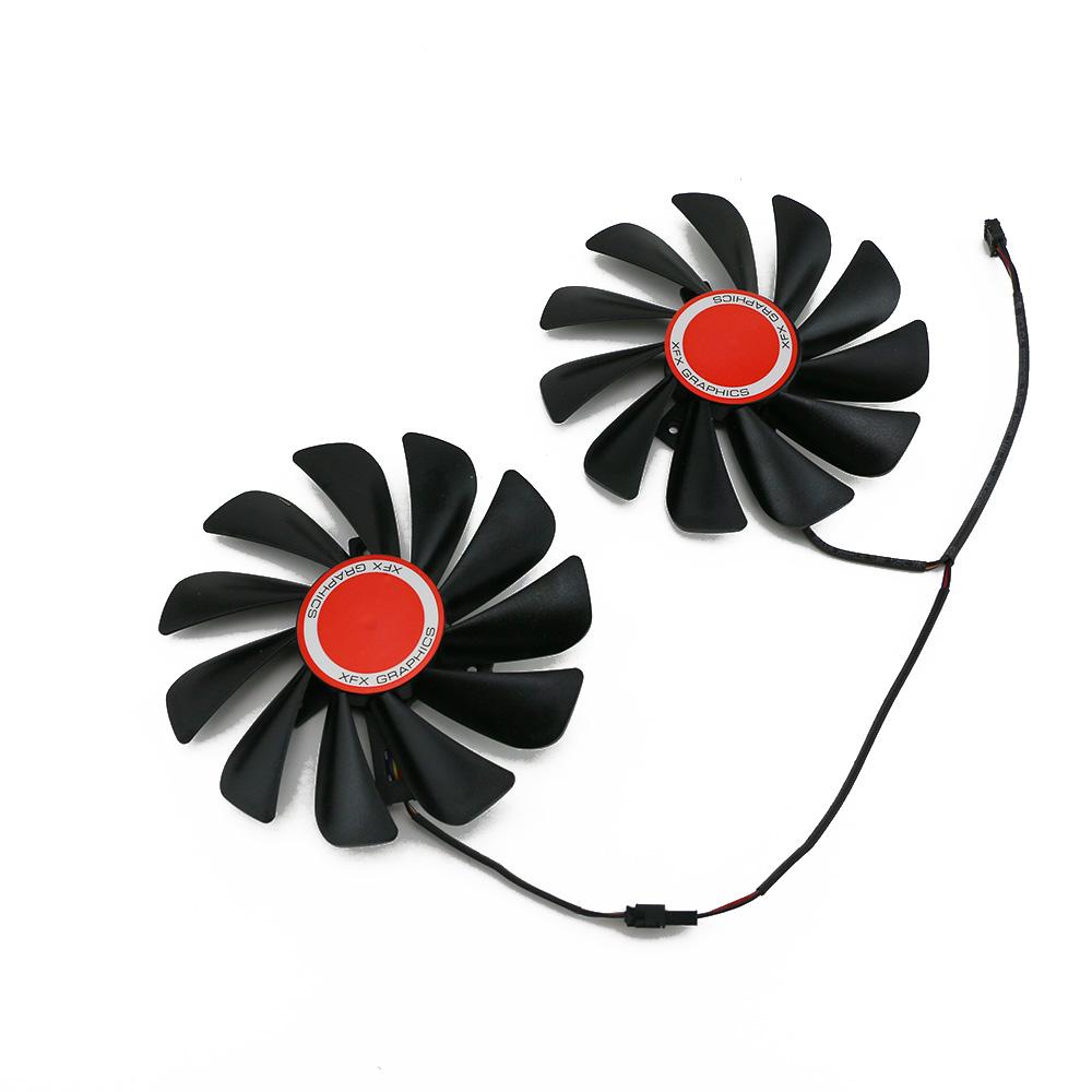 2PCS/SET95MM FDC10U12S9-C CF1010U12S CF9010H12S XFX RX580 Quạt làm mát GPU cho card đồ họa RX 590 580 570 của anh ấy