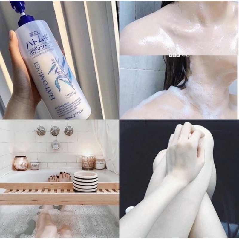 Sữa Tắm Hatomugi Dưỡng Trắng Sáng Da Chiết Xuất Từ Hạt Ý Dĩ 800mL