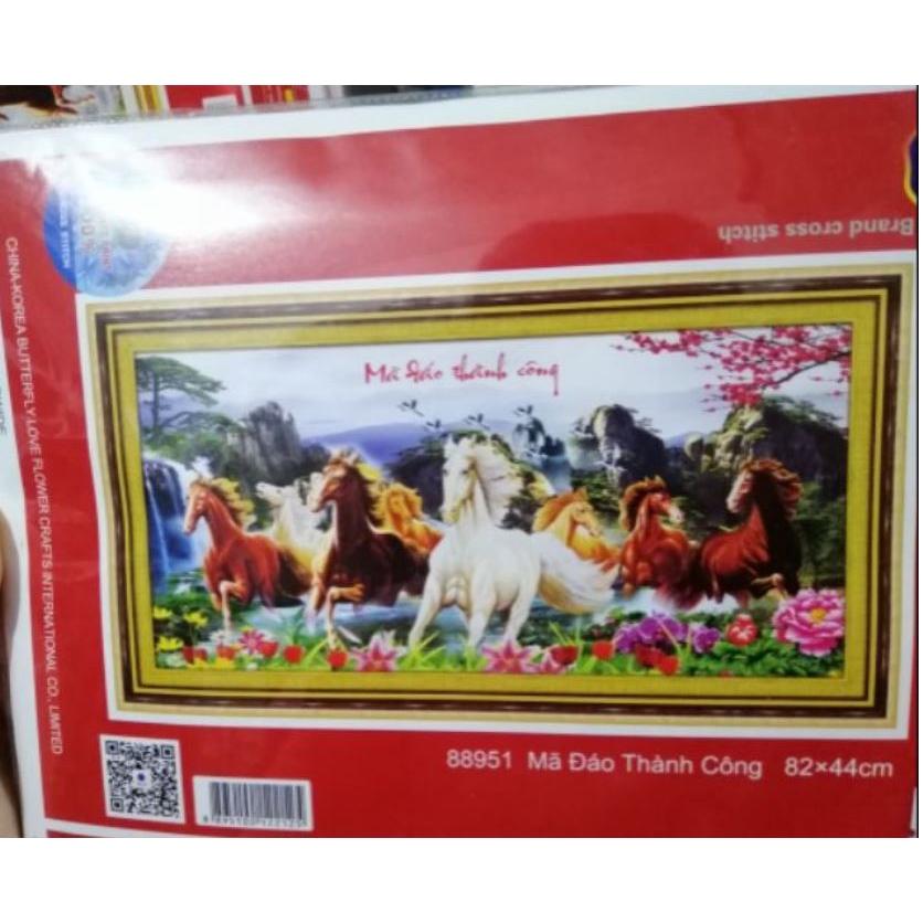 Tranh thêu chữ thập mã đáo thành công 3D