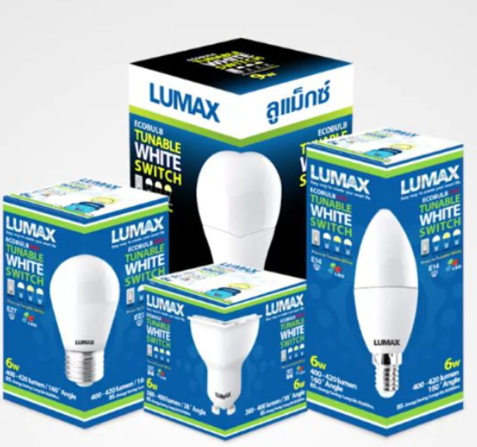 BÓNG ĐÈN LUMAX#ECOBULB B45-420LM/8XX/6W/E27/TUNABLE SWITCH