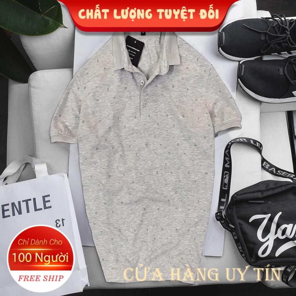 Áo thun nam cổ bẻ ngắn tay thun Quảng châu cao cấp