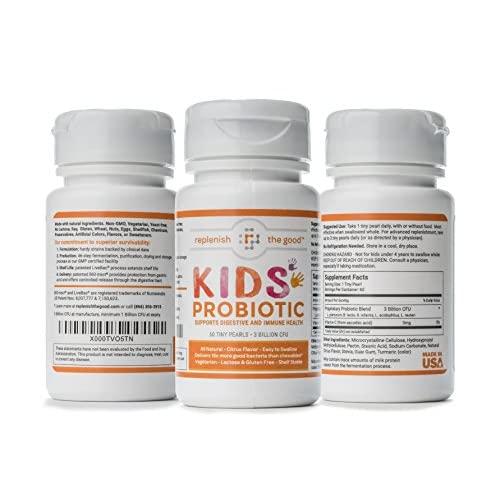 Kids Probiotics, 60-Day Supply. Easy to Swallow Daily Pearl Probiotic for Kids. Sugar Free Childrens Probiotic, 15x More Effective Than Gummies. Antibiotic Recovery Probiotic for Children