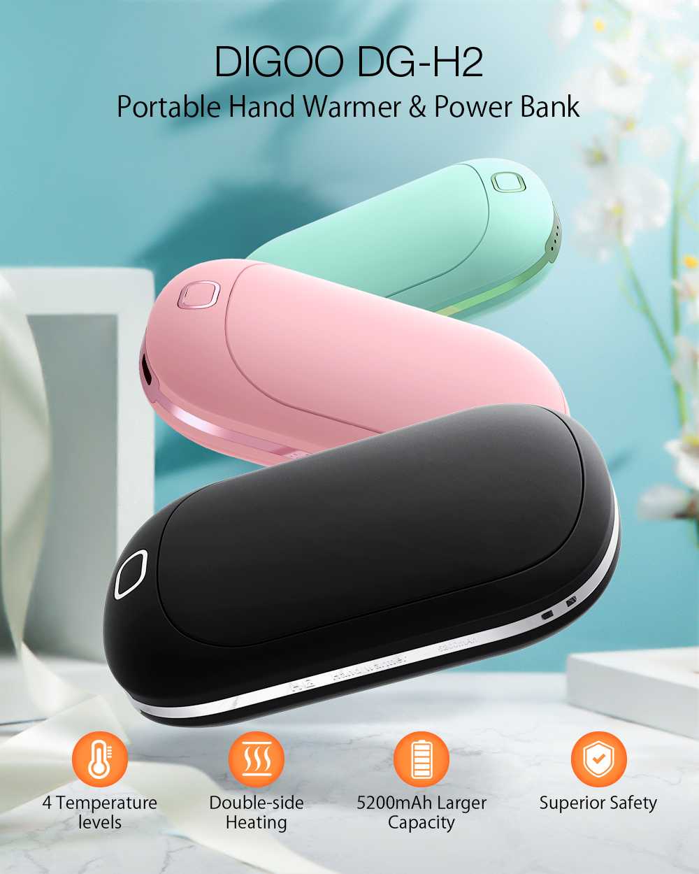 Máy Sưởi Mini Di Động 2 Trong 1 Usb Hand Warmer