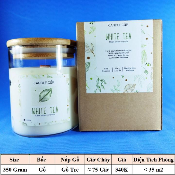 Nến thơm AGAYA mùi White Tea - Nến thơm tinh dầu thiên nhiên hương thơm của sự thuần khiết và tinh tế