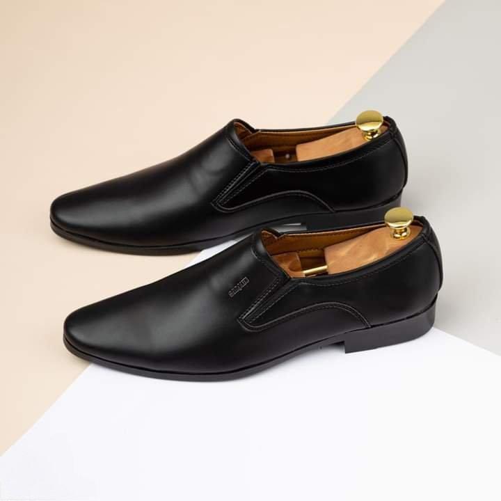 Giày công sở nam da trơn mêm lịch lãm size 38 đến 44 hai màu nâu và đen