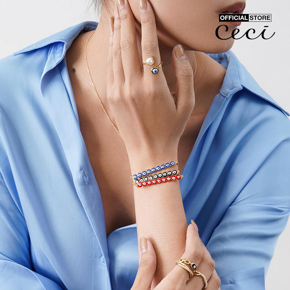 CECI - Vòng đeo tay nữ dây mảnh phối thiết kế độc đáo CC3-01000078-01