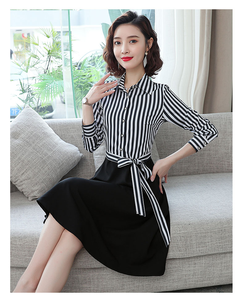 Đầm xòe công sở kẻ sọc thời trang thanh lịch đủ size từ 38-71kg