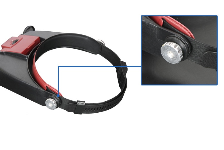 Kính lúp đeo đầu 1,5X-4X tích hợp đèn led trợ sáng