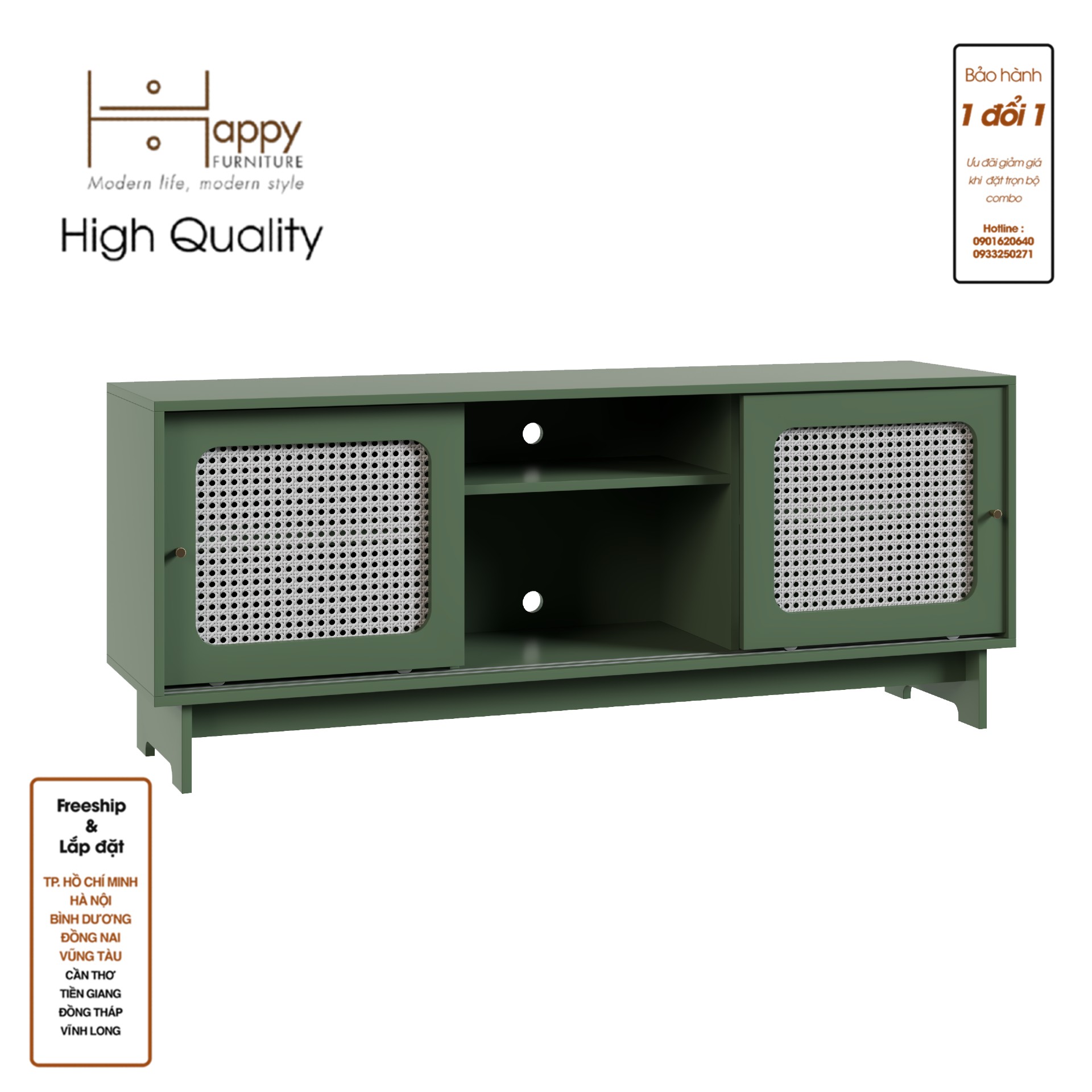 [Happy Home Furniture] MEYDAN , Kệ TV 2 cửa lùa , 160cm x 42cm x 65cm ( DxRxC), KTV_013