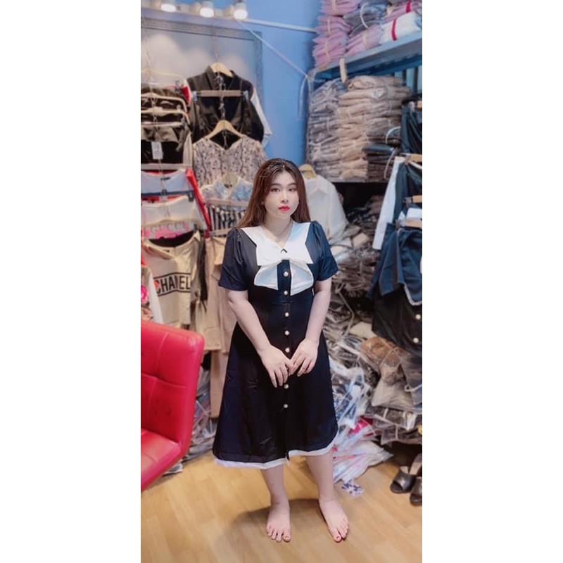 ĐẦM ĐI TIỆC BIGSIZE ĐẦM TIỂU THƯ DỄ THƯƠNG 55-90 KG MÀU ĐEN