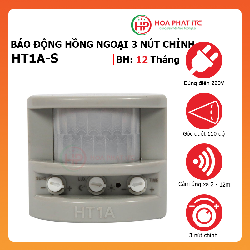 Báo động hồng ngoại 3 nút chỉnh HT1A-S