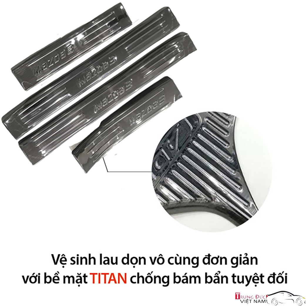 Ốp bậc cửa Titan dành cho xe ô tô Outlander 2018 - 2019 - Hàng Chính Hãng