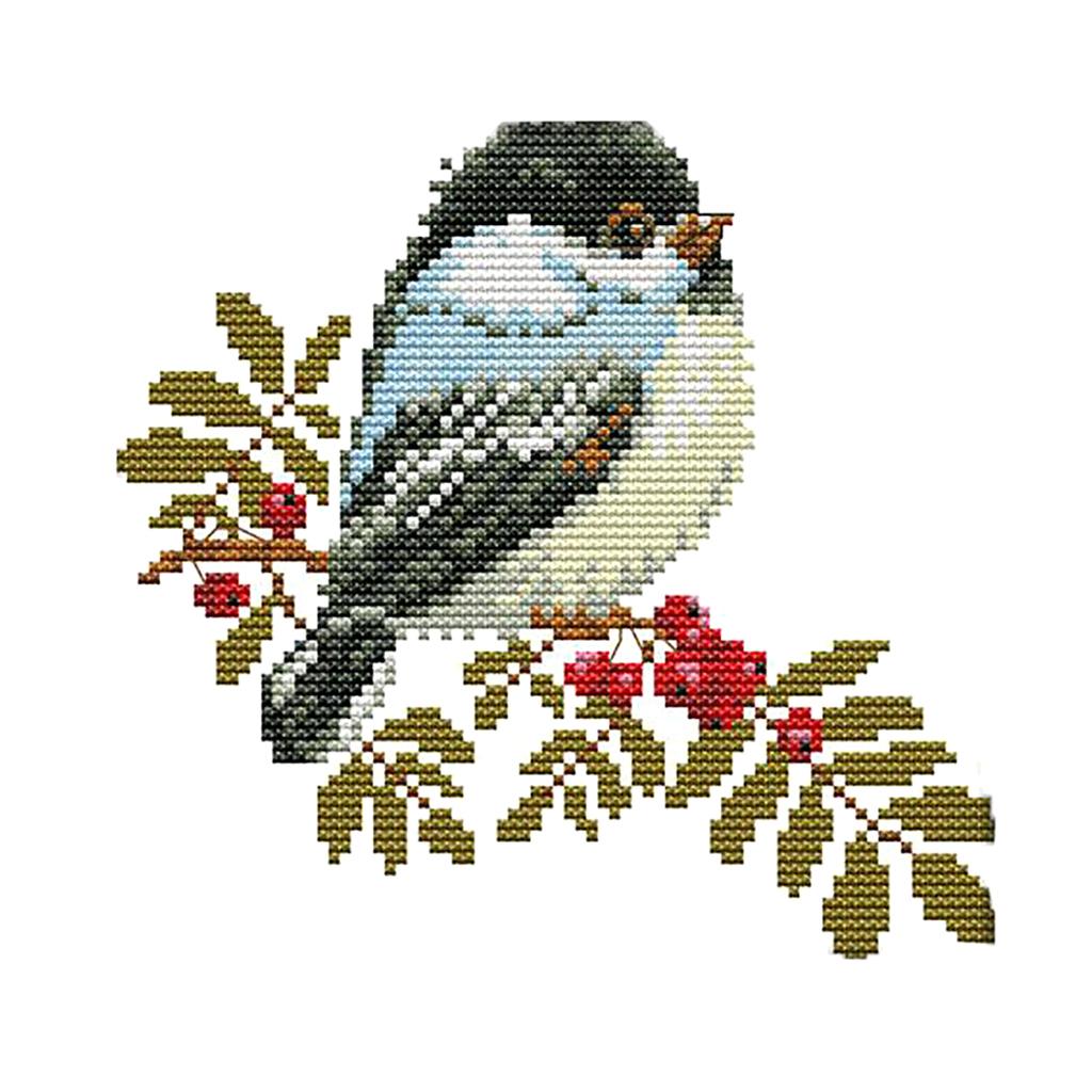 Stamped Embroidery Cross Stitch Kits Beginner Needlecrafts-Little Birds 11CT