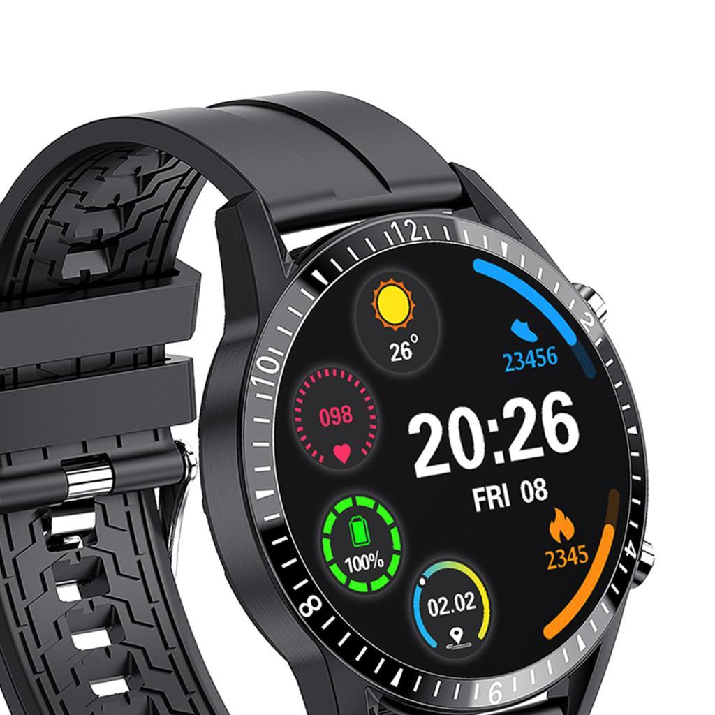 New i9 Smart Watch Heart Rate Blood Oxygen Monitor Black Silicone Band