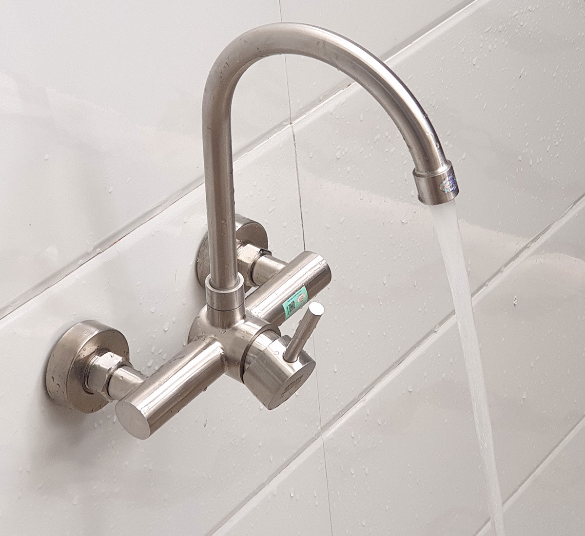 Vòi rửa chén nóng lạnh âm tường Inox SUS 304 Eurolife EL-T018AT