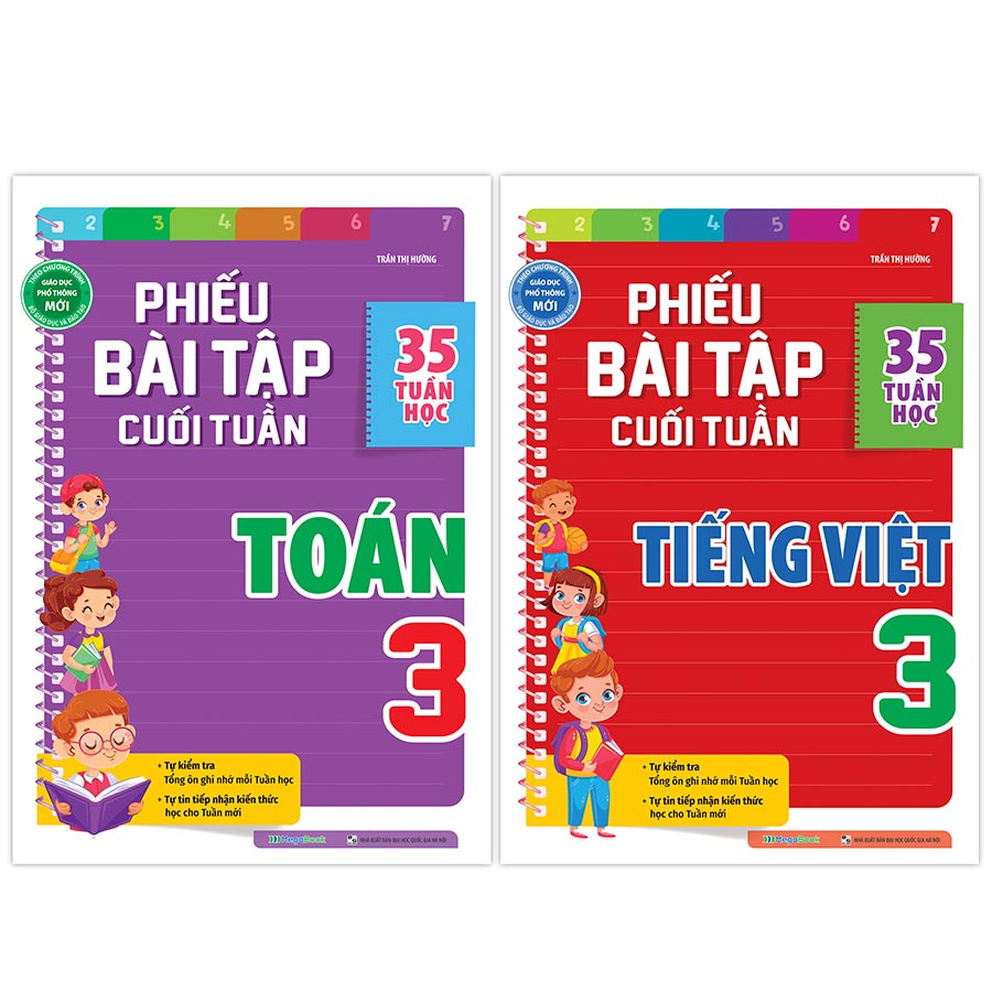 Combo Phiếu Bài Tập Cuối Tuần Toán Và Tiếng Việt Lớp 3