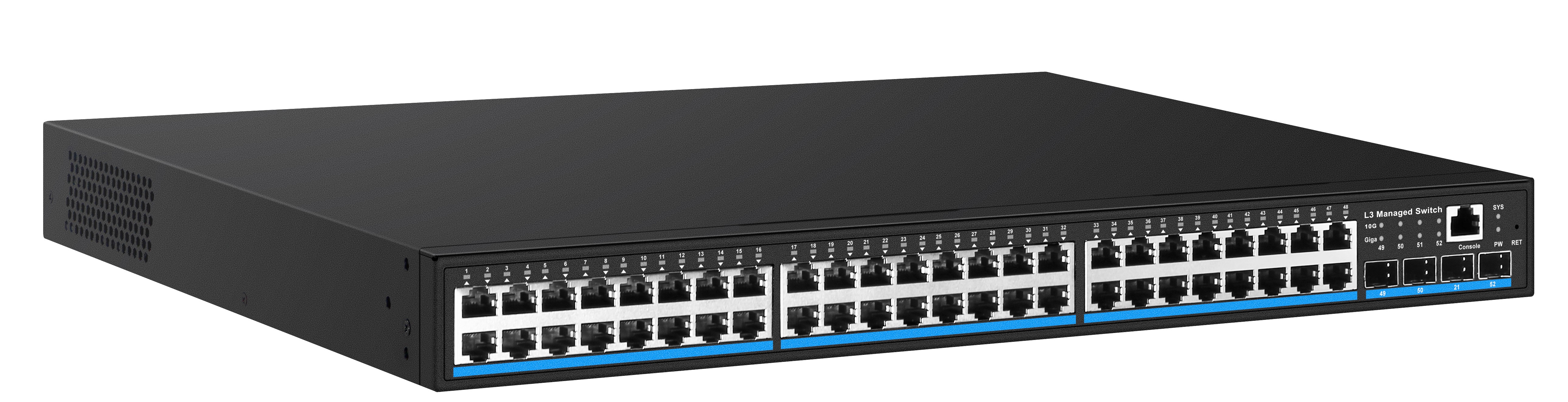 Bộ chuyển mạch 52-port managed Gigabit Ethernet Switch, 48 port PoE, 4 SFP, 700W power supply - Xmethod Network - Hàng chính hãng