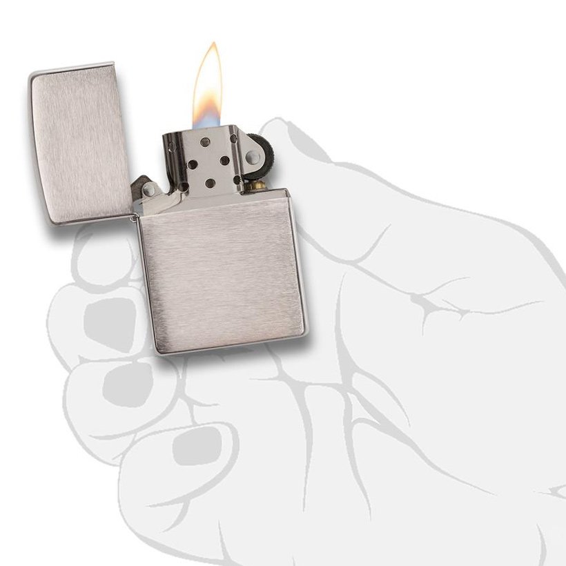 Bật Lửa Zippo Brushed Chrome