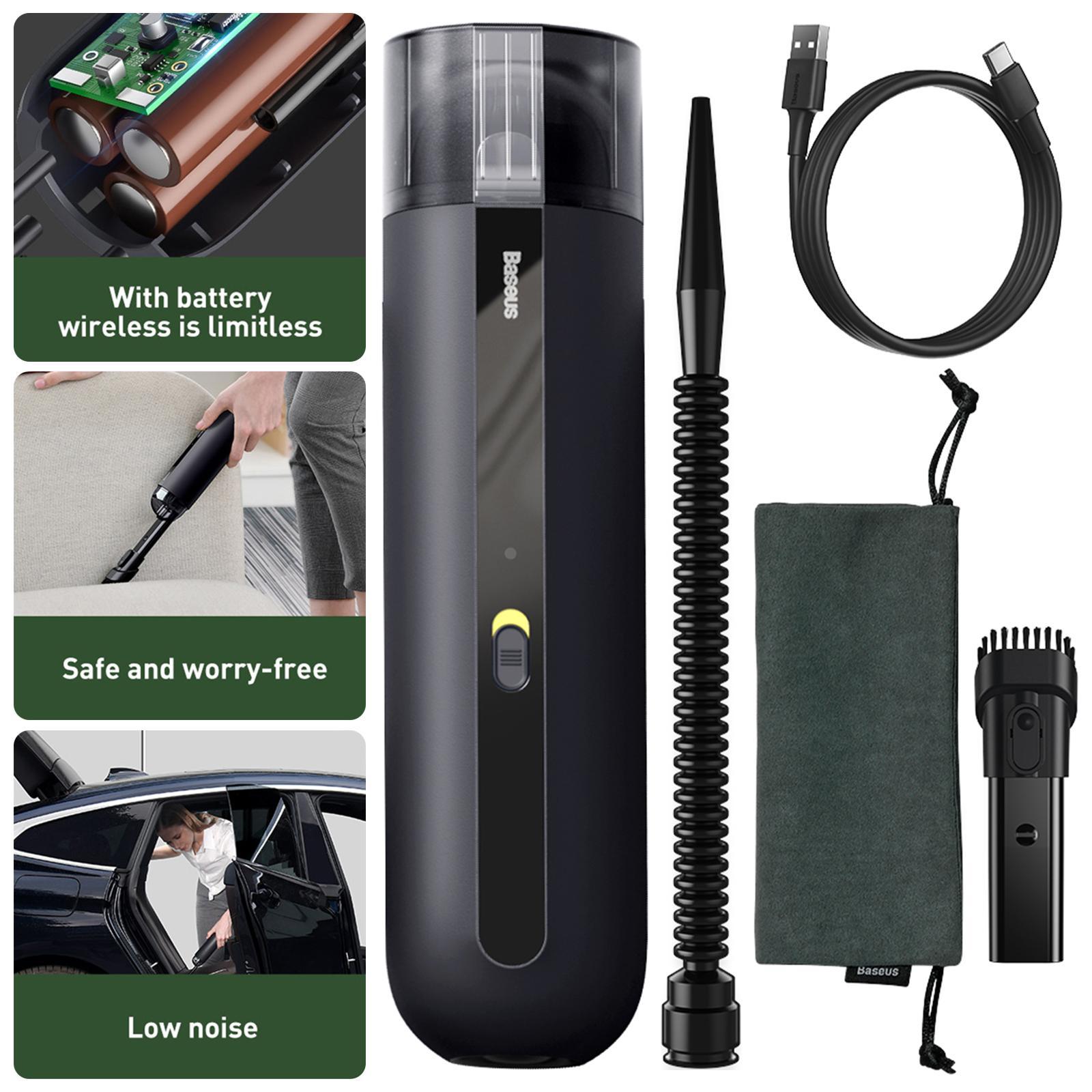 Mini Car Vacuum Cleaner USB Rechargeable 5000PA Powerful Suction for Computer Home