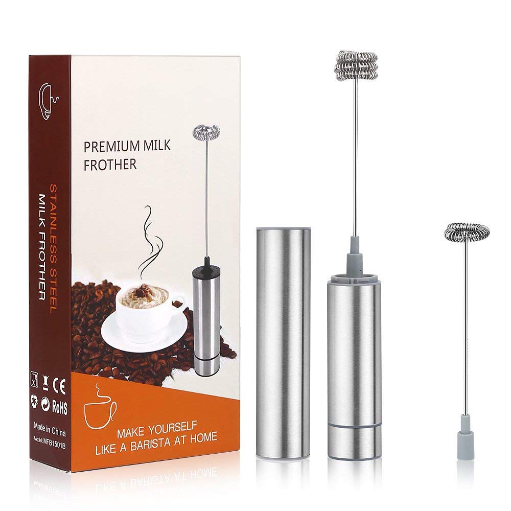 Máy Đánh Trứng, Tạo Bọt Sữa,Cafe Cầm Tay 2 Trong 1 Inox Cao Cấp #304 - Thép Không Gỉ