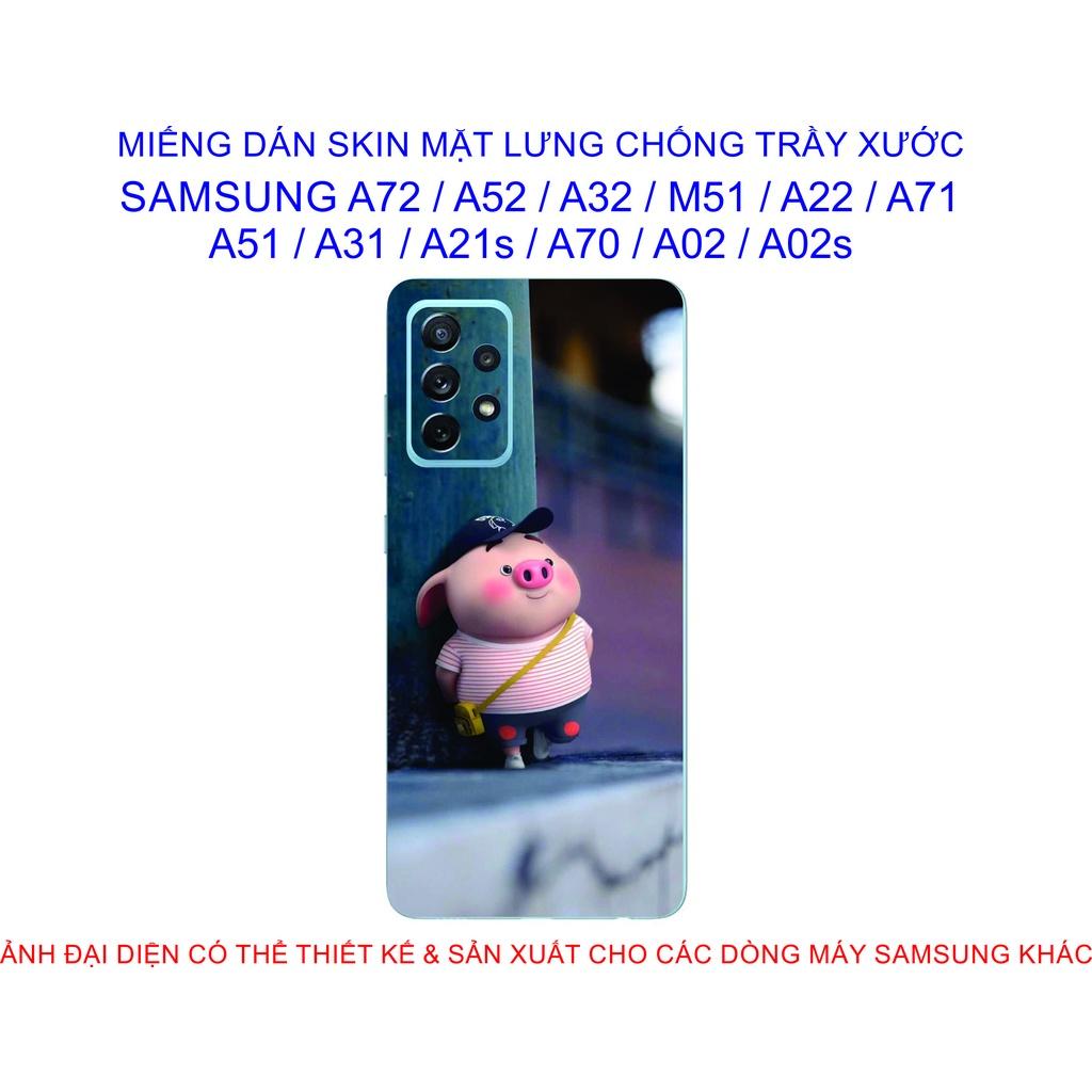 Miếng Dán Skin mặt lưng dành cho SAMSUNG A72 / A52 / A32 / A22 / M51 / A71 / A51 / A31 / A21s / A12 / A02 / A02s chống trầy xước