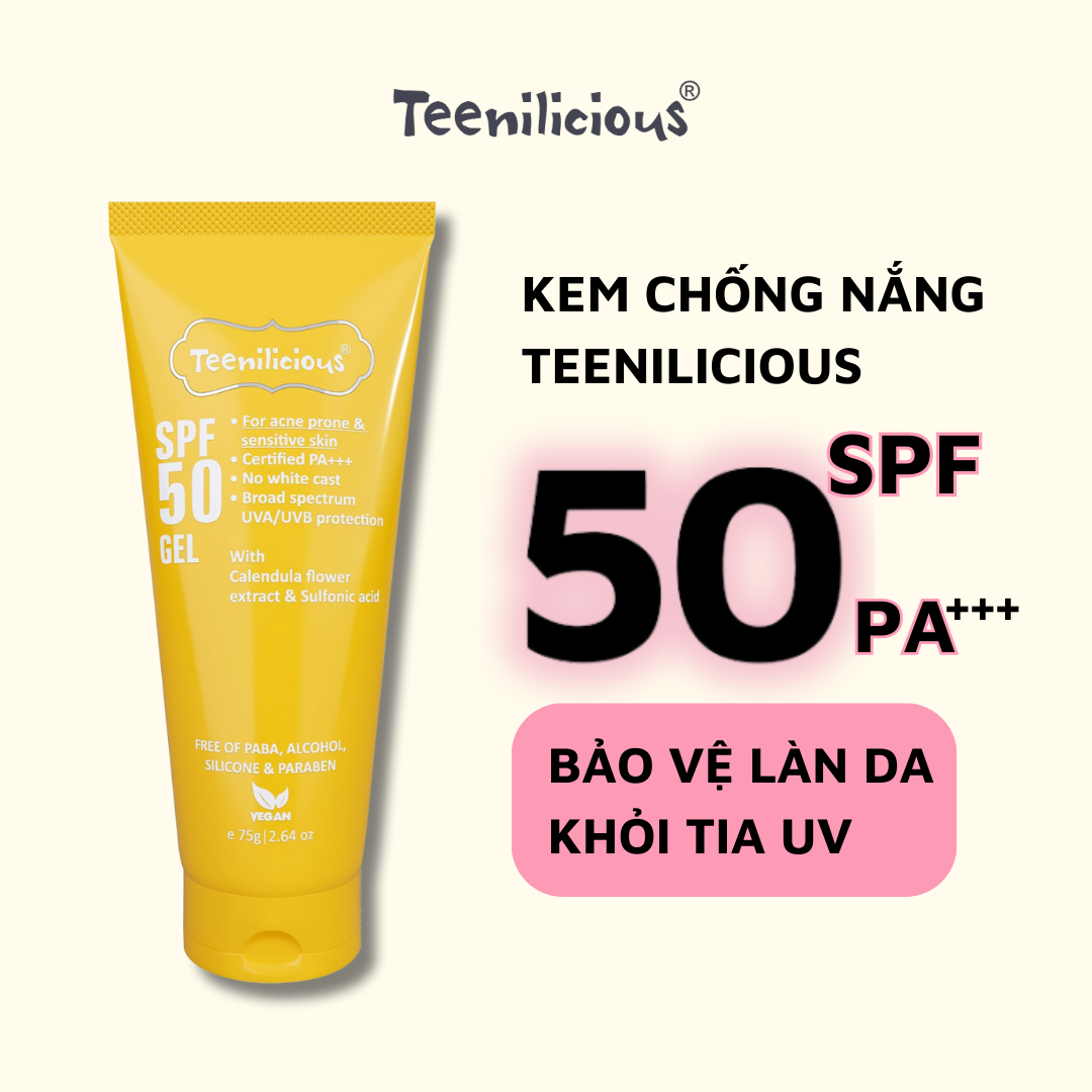 Combo Chống Nắng Toàn Thân Teenilicious SPF 55 Body Lotion 150ml &amp; Teenilicious SPF 50 Gel 75g