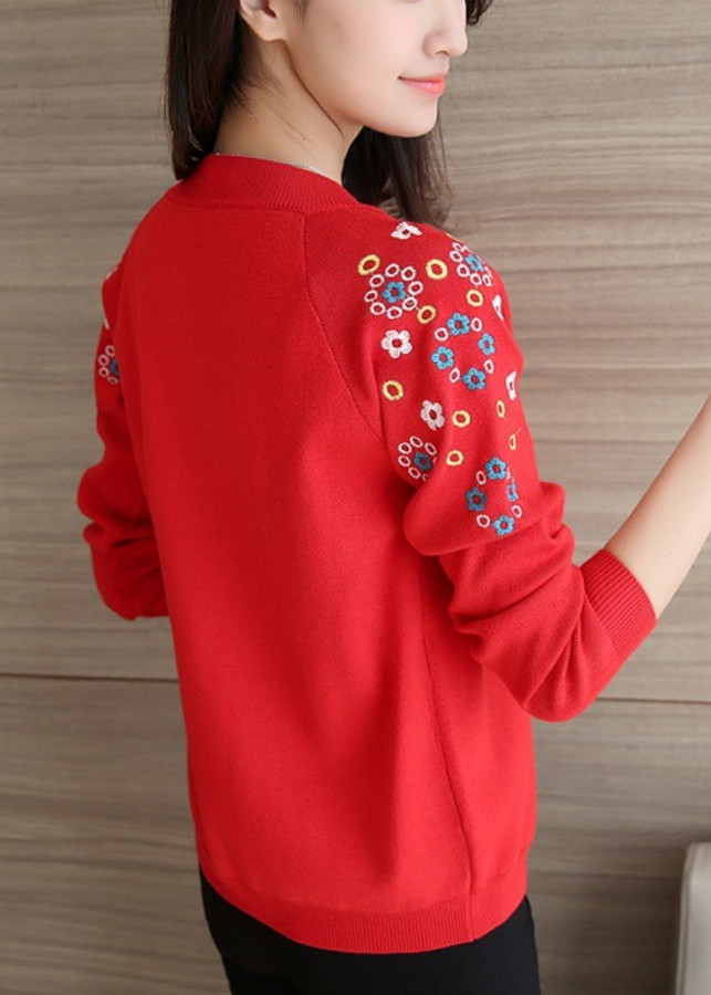 Áo Len Nữ Cardigan Áo Khoác Len Kiểu Hàn Quốc Thêu Hoa ALN020 MayHomes Thời Trang Thu Đông